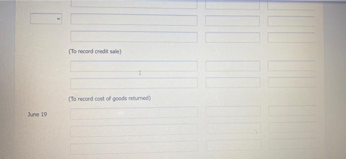 $700 are returned to Pharoah Company for credit on June 12. On