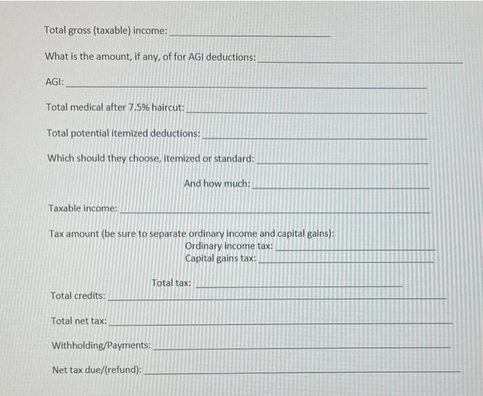 any information not given. Dr. Ivan Incisor and his wife Irene are