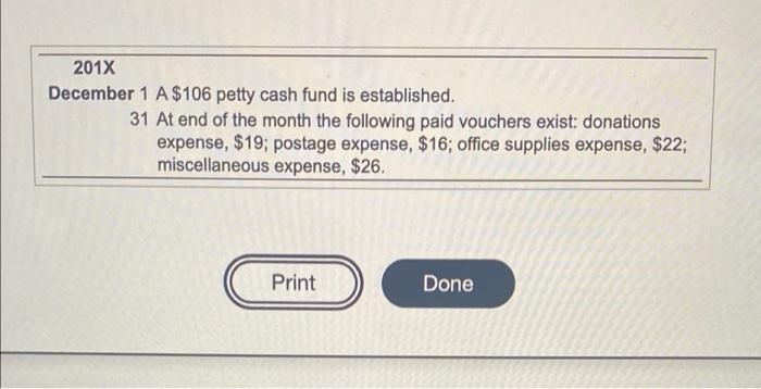 please help me fill out the chart 2017 December 1 A $106