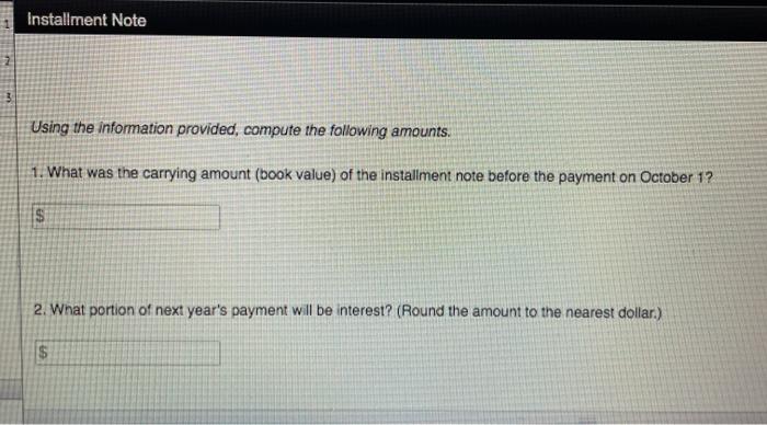 to record the annual payment on a 5%, 10-year installment note. JOURNAL