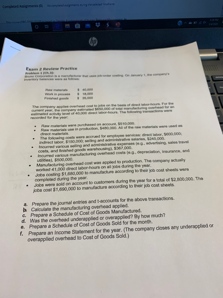  Completed Assignments (0) No completed assignments during the selected timeframe This