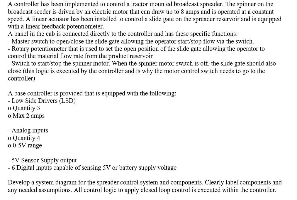 Please answer all the questions clearly A controller has been implemented to