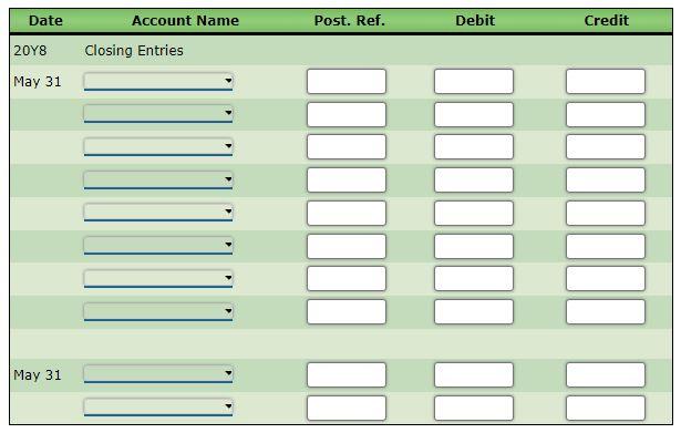 shown below: 19 Accumulated Depreciation 54 Depreciation Expense 21 Accounts Payable 55