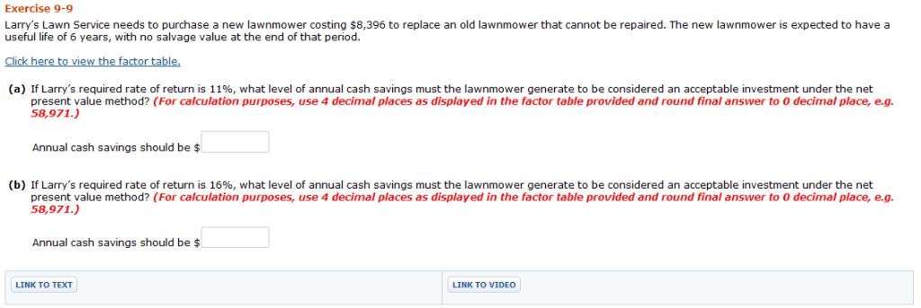 Can someone help me with this one problem? Thank you! Exercise 9-9