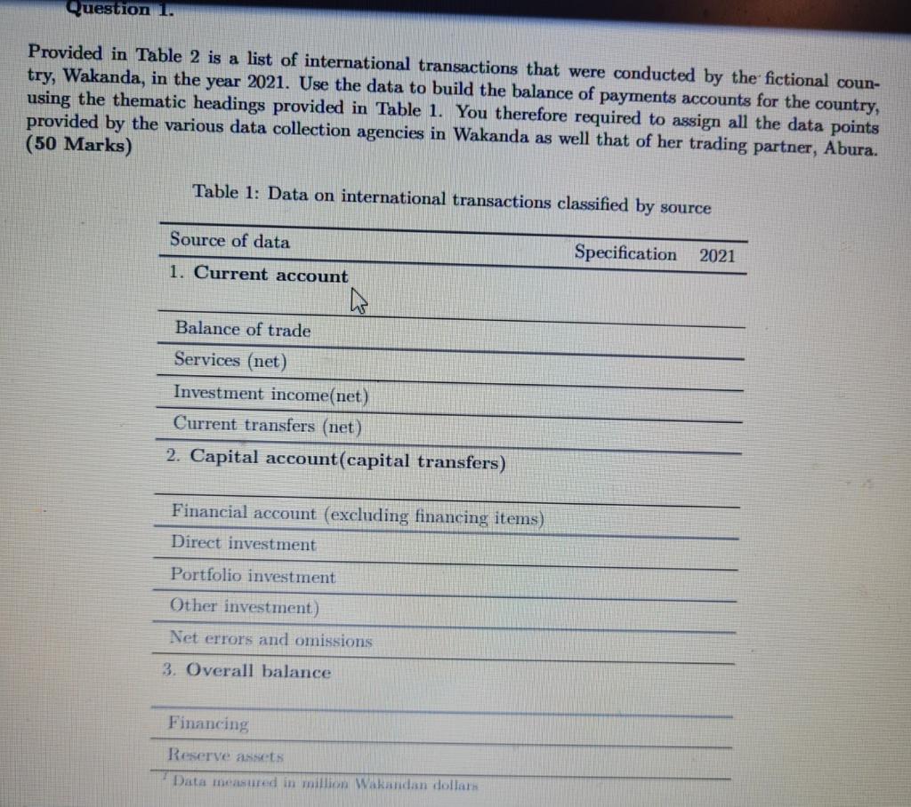 No additional information was given in the question. Question 1. Provided