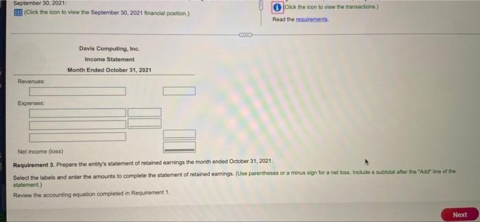 For transaction s, and total liabil Accounts Assets Accounts + Receivable +