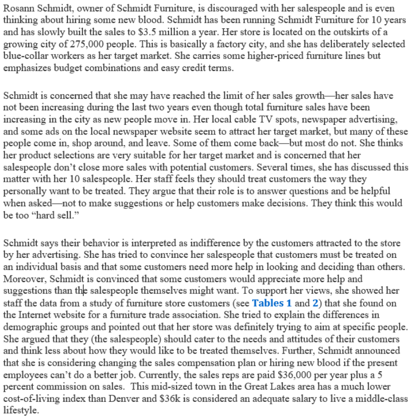 Read the case below and answer the following questions: Problems: List the