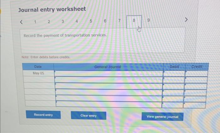 fund billed the general fund $890 for April services. Required: a. Prepare