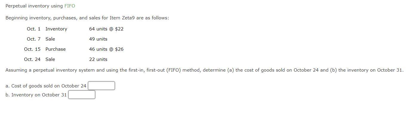  Please I need help w/ these questions. Perpetual inventory using FIFO