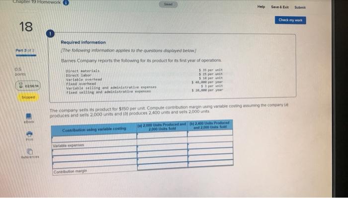  Chapter 19 Homework Help Save & Edit Submit Check my work