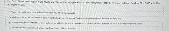 costs by job. You have switched to a process costing systern and