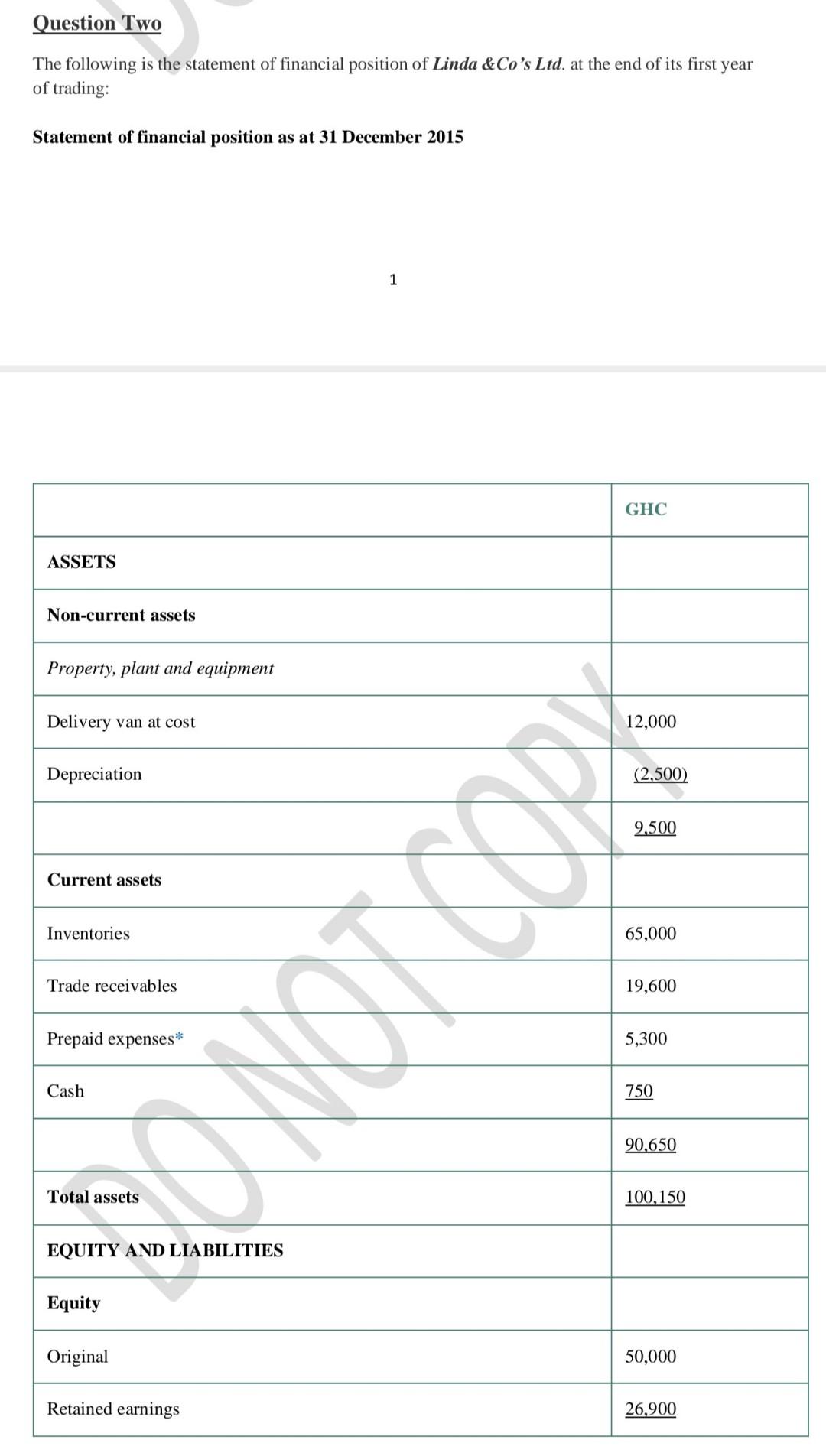 please help me solve this question Question Two The following is