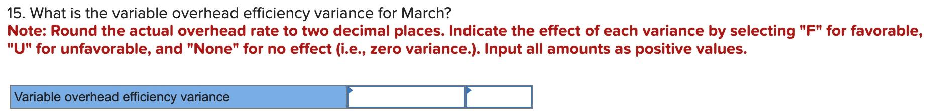 selecting "F" for favorable, "U" for unfavorable, and "None" for no effect