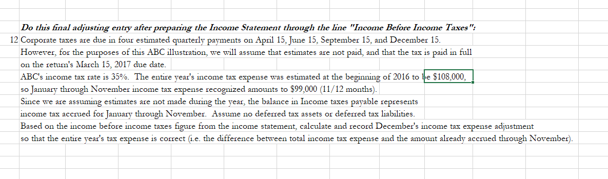 Remember to include a description under each journal entry. 2. Post the