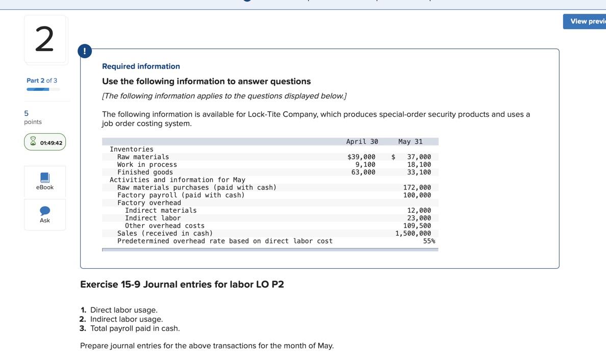 3 1. Direct labor usage. 2. Indirect labor usage. 3. Total payroll