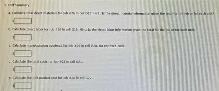 the manufacturing overtiead is allocated for Job #26. (Hint: DU stands for