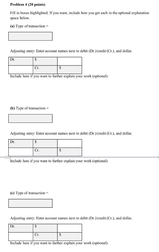 for the year just ended, December 31, Year 1. The following data