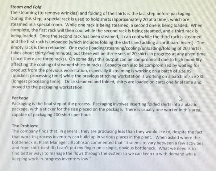 information given. the problem is at the bottom. you have to set