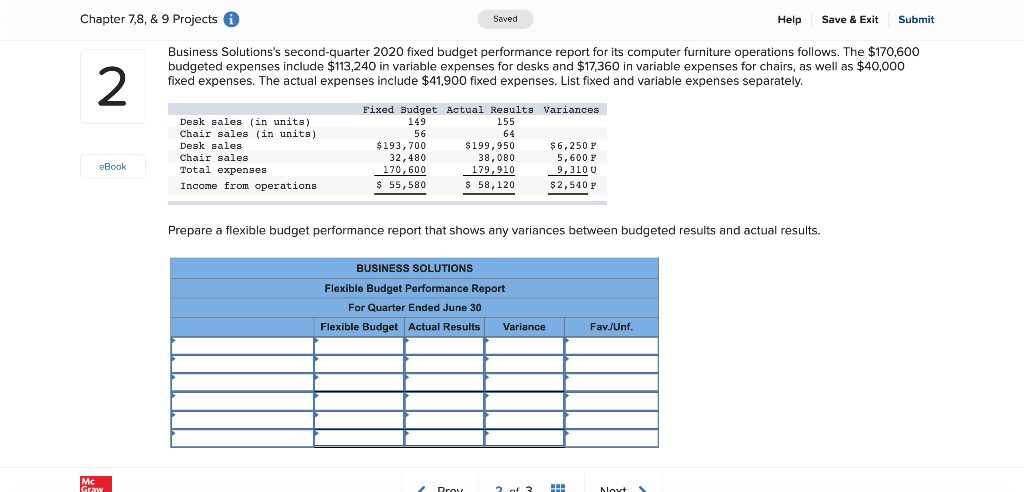 Chapter 7,8, & 9 Projects i Saved Help Save & Exit