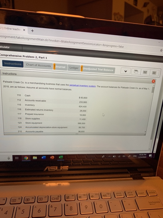  -2 Online teachinx + Assignment/takeAssignment Main.do?invokers&take AssignmentSessionLocator=&inprogress-false alculator Comprehensive Problem 2,