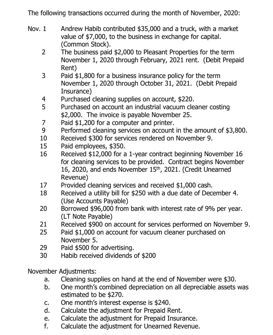 of operations for Crystal Clear Cleaning. Crystal Clear Cleaning Chart of Accounts