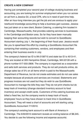  CREATE A NEW COMPANY Having just completed your second year of