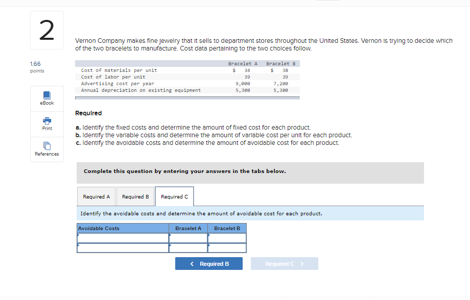 department stores throughout the United States. Vernon is trying to decide which