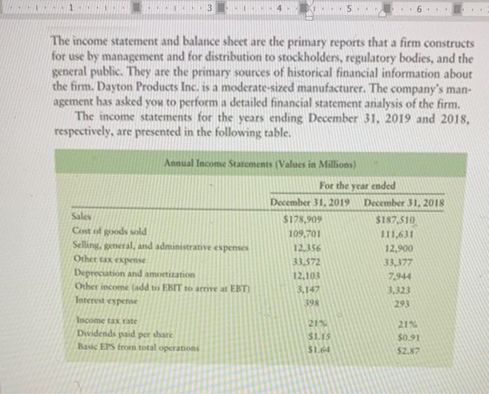 3.10 to perform the following analysis: (1) Create a table that reflects