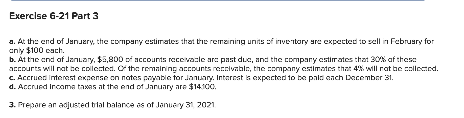 displayed below.] On January 1, 2021, the general ledger of Big Blast
