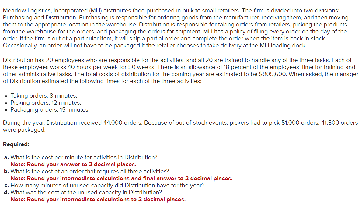 ------------------------ ------------------------ ------------------------ ------------------------ ------------------------ ------------------------- ------------------------- Meadow Logistics, Incorporated (MLI)