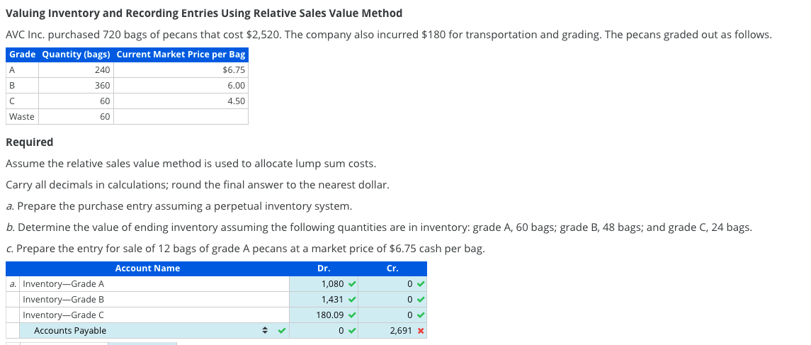 Need help ASAP please Valuing Inventory and Recording Entries Using Relative Sales