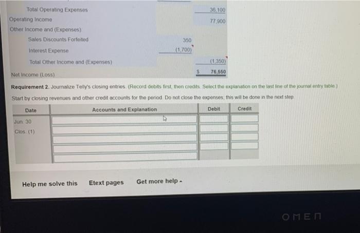 Can someone help me answer requirement 2 using the right terminolgy for