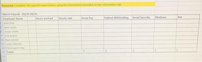 complete your journal worksheet B D Information: F 40 ABC Company Number