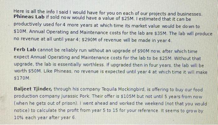  Questions 3, 4, 5. Please! Here is all the info I
