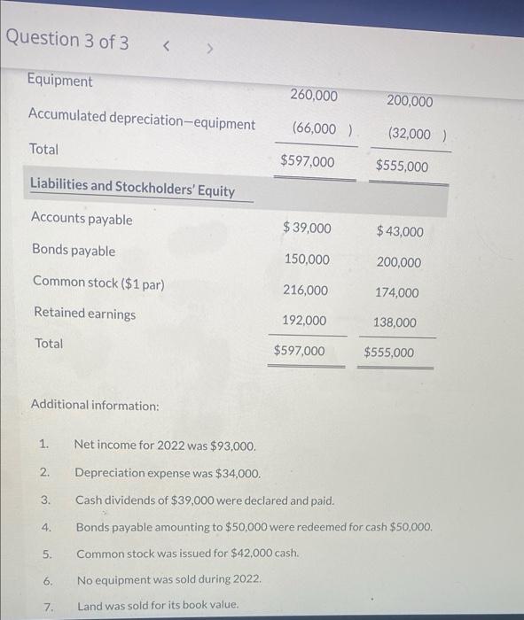 in. Question 3 of 3 Your answer is partially correct. Shown below