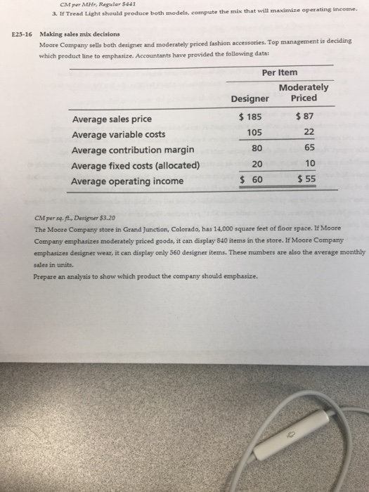  CM per MHr. Regular $441 3. If Tread Light should produce