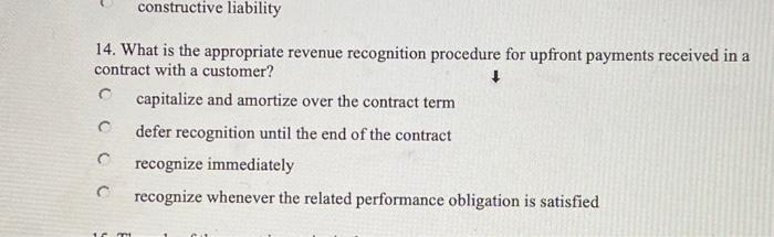 performance obligation C what the company could sell the goods for on