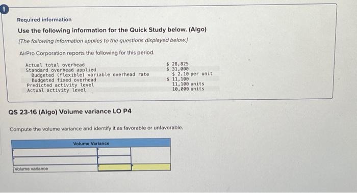 (Algo) [The following information applies to the questions displayed below) AirPro Corporation
