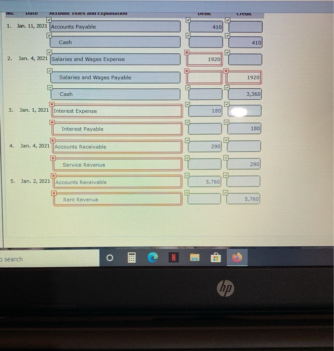 utility bill for $410 was unrecorded on December 31. Sunland paid the