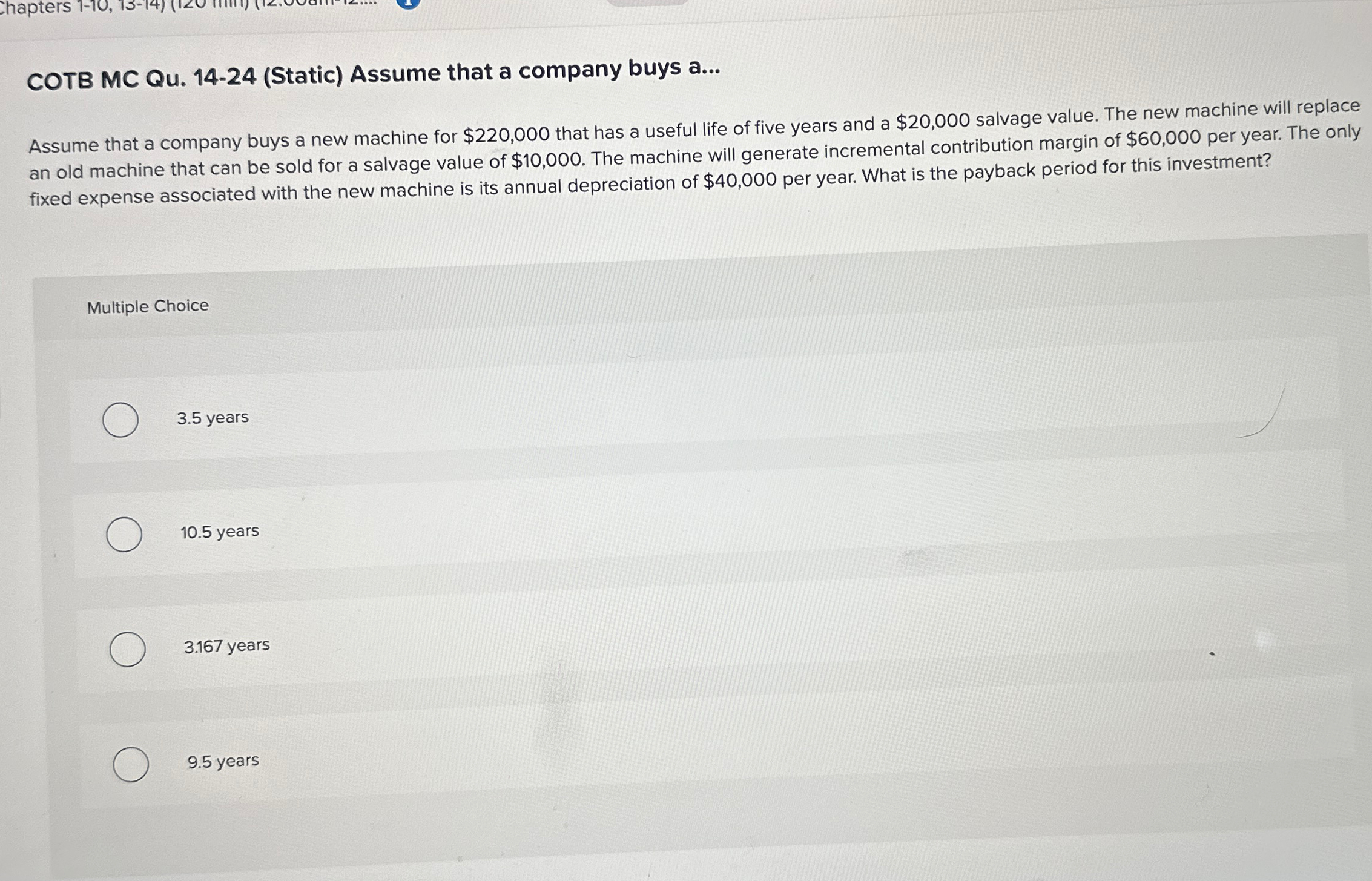  COTB MC Qu.14-24(Static) Assume that a company buys a... Assume that