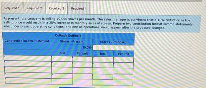 with the stove total $183,300 per month. Required: 1. What is the
