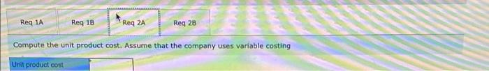 operations: Variable costs per unit: Manufacturing: Direct materials Direct labor Variable manufacturing