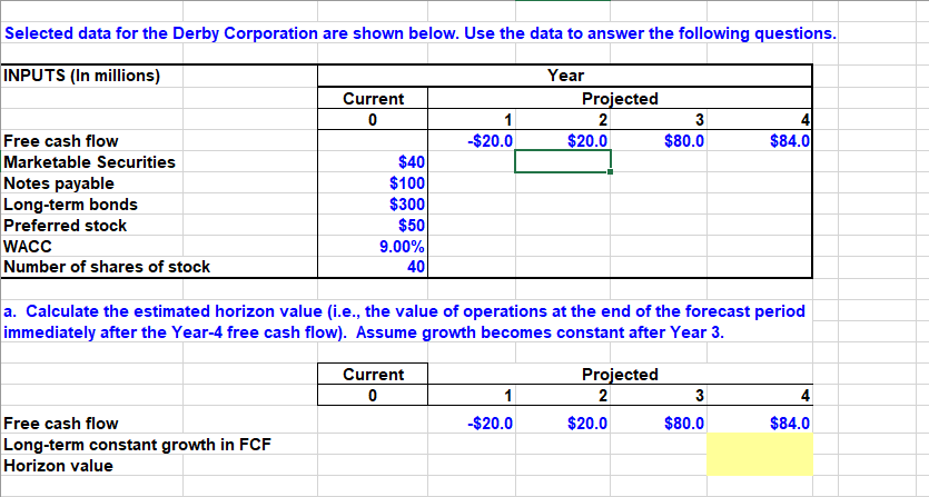 THE CALCULATIONS MADE. THANKS (7-27) Build a Model: Dividend Growth Valuation Model