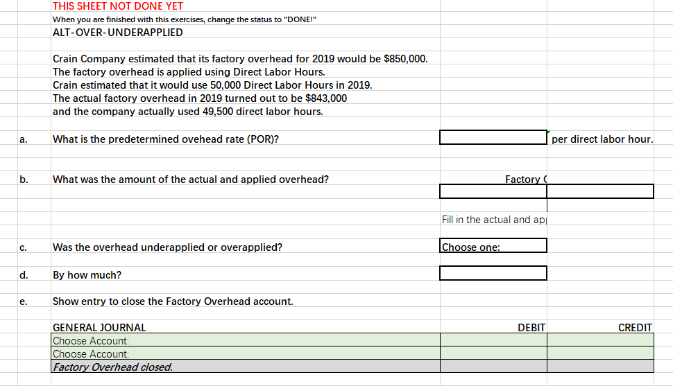 THIS SHEET NOT DONE YET When you are finished with this