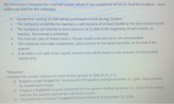 below. 3 Schedule of expected cash disbursements-operating expenses April May June Quarter
