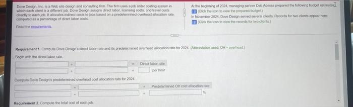 please solve as soon as possible!! Dove Design Website design and conting