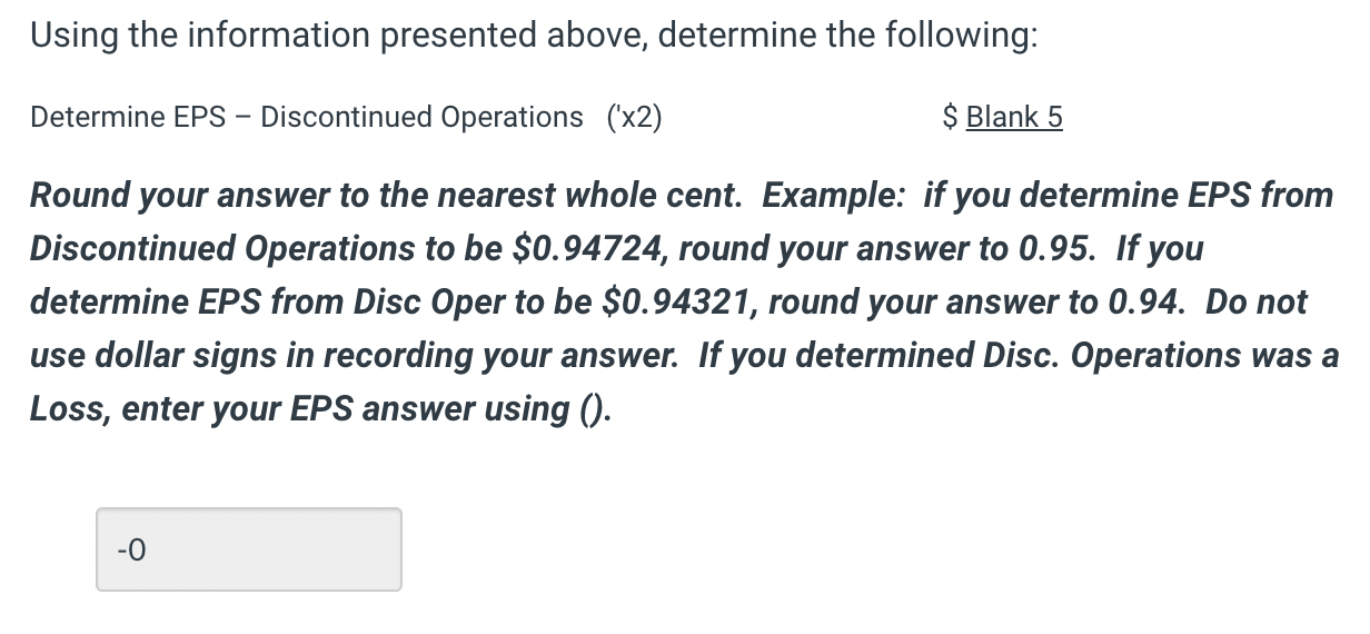 of the business according to GAAP. The disposal of the division was