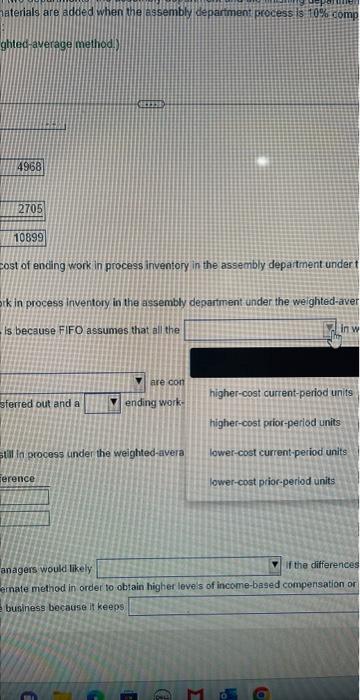 2. Explain any difference between the cost of work completed and tr