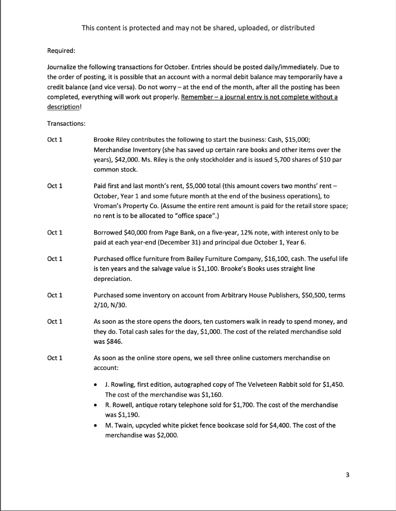  Please write a general journal and general ledger (date, description, account#,