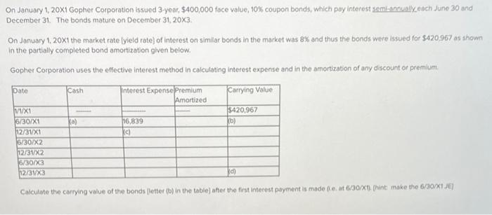 On January 1, 20x1 of the current year, Barber Company issues for
